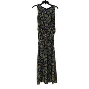 Elizabeth Wayman Women's Floral Sleeveless Chiffon Lined Maxi Dress Size 4